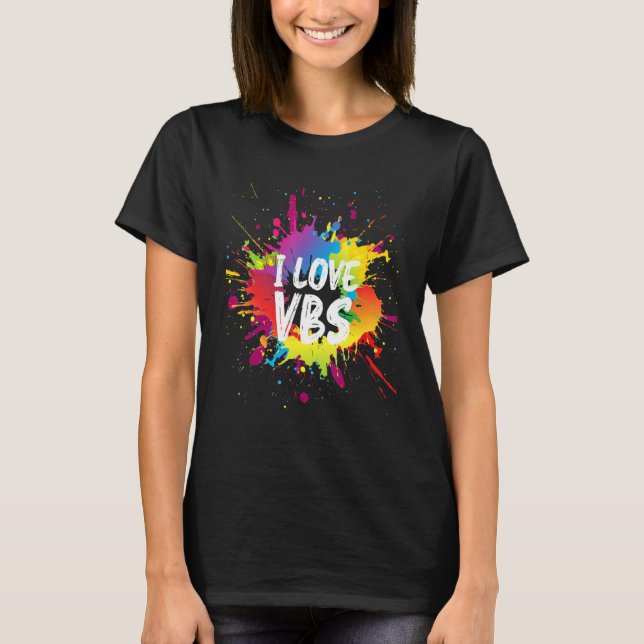 I Love Vbs Tees Crew Vacation Bible School Paint S (Front)
