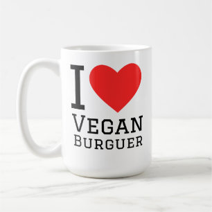 I love vegan burguer coffee mug