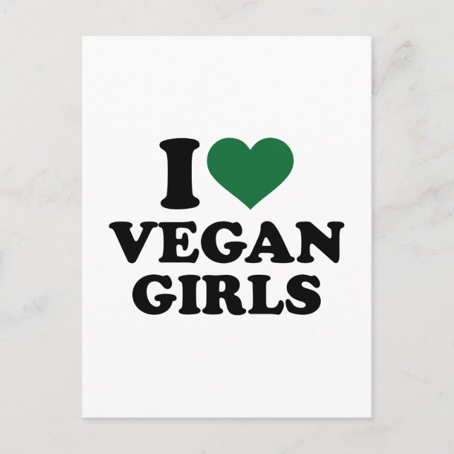 I love vegan girls postcard (Front)