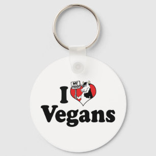 I Love Vegans Keychain