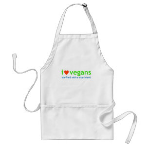i love vegans standard apron