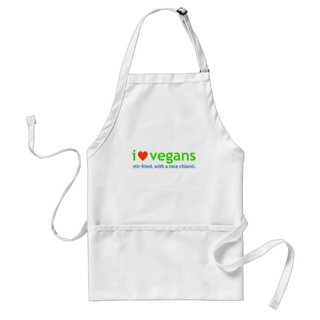 i love vegans standard apron (Front)
