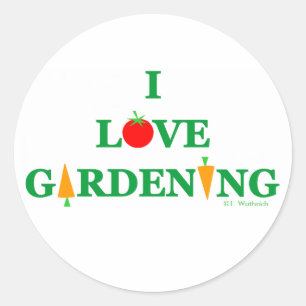 I Love Vegetable Gardening Gardener Envelope Seals