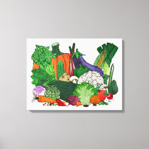 I Love Vegetables Canvas Print