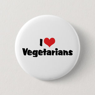 I Love Vegetarians 2 Inch Round Button