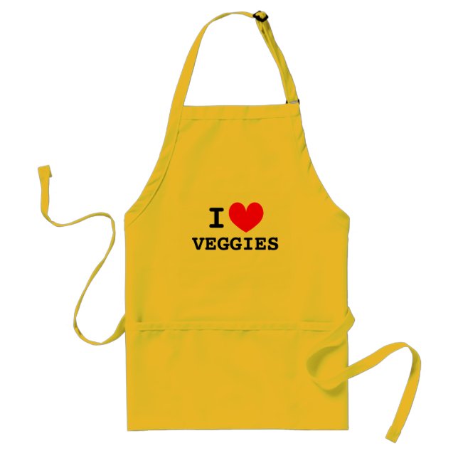I love veggies | Cute short aprons for vegetarians (Front)