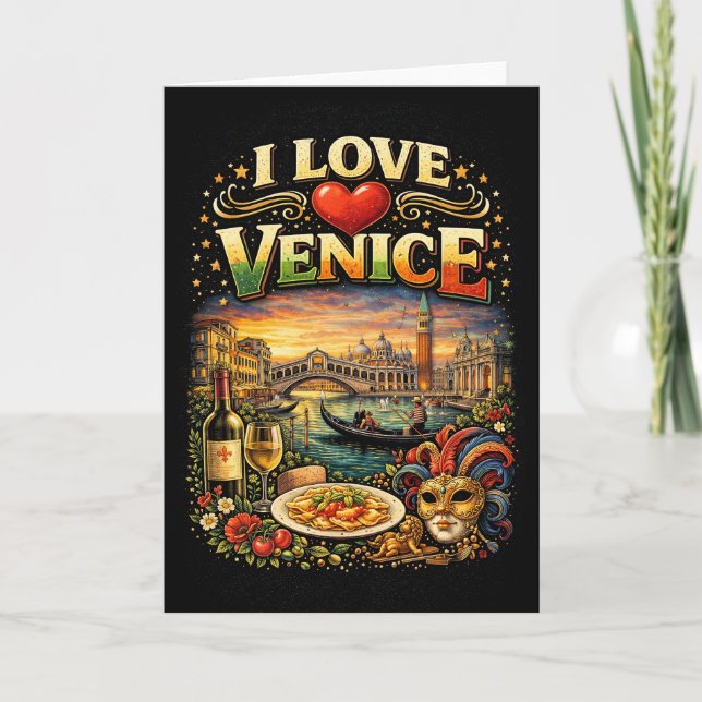 I Love Venice Holiday Card (Front)