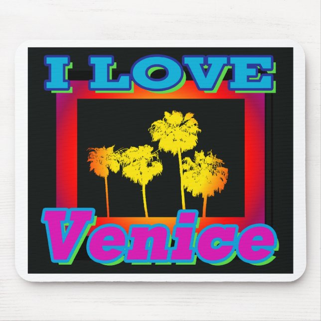 I LOVE Venice Palm Trees in the Box Mousepads (Front)
