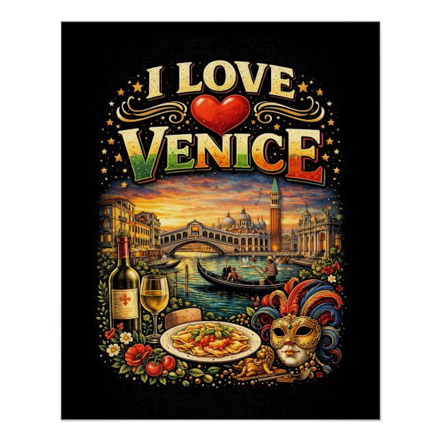 I Love Venice Poster (Front)