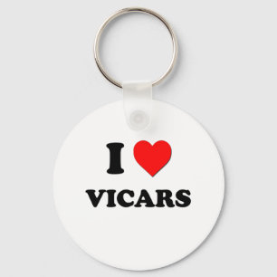I Love Vicars Keychain