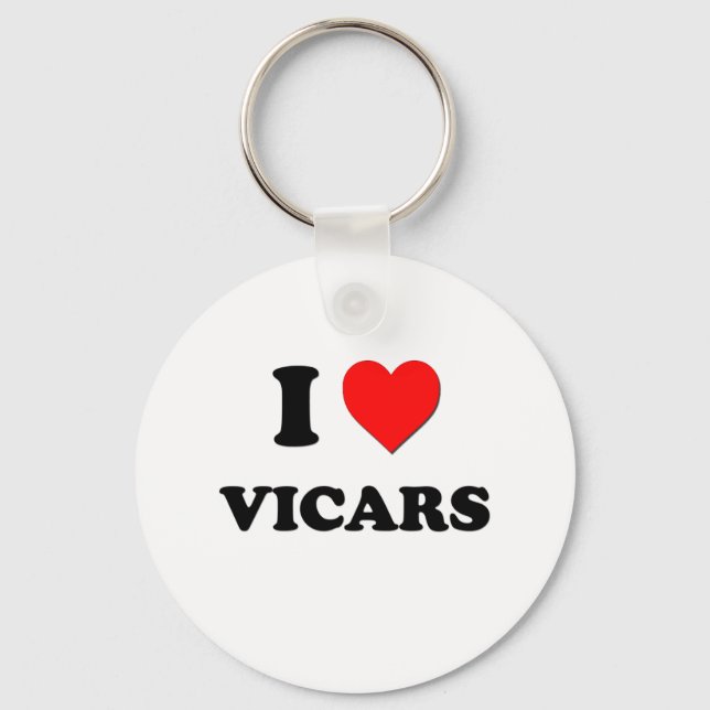 I Love Vicars Keychain (Front)