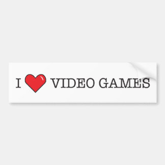 I Love Video Games Bumper Sticker
