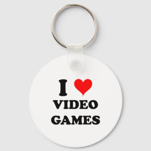 I Love Video Games Keychain