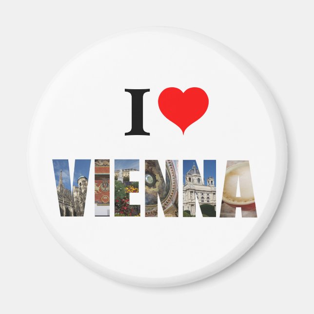 I Love Vienna Austria Magnet (Front)