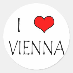 I Love Vienna Classic Round Sticker