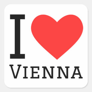I love vienna square sticker
