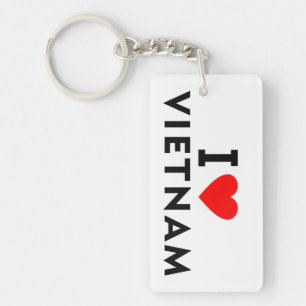 I love Vietnam country like heart travel tourism Keychain