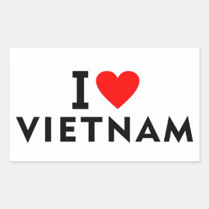 I love Vietnam country like heart travel tourism Sticker