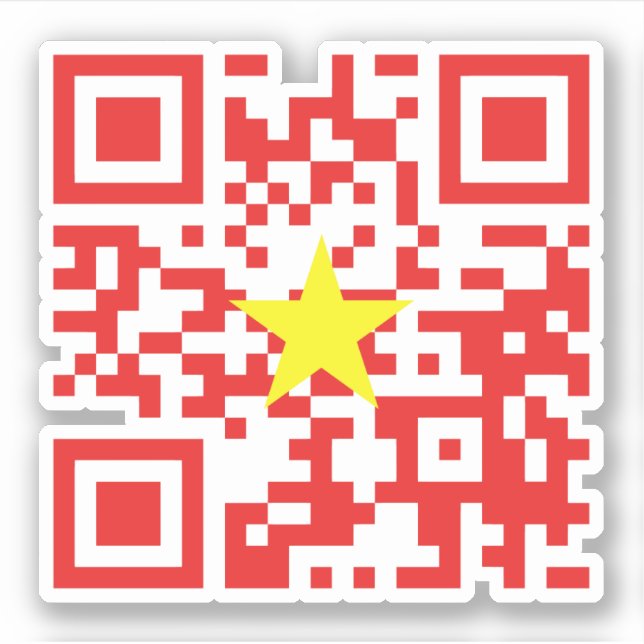 I Love Vietnam (Tôi Yêu Việt Nam) Flag QR Code (Front)
