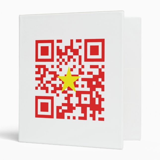 I Love Vietnam (Tôi Yêu Việt Nam) Flag QR Code Binder (Front/Inside)