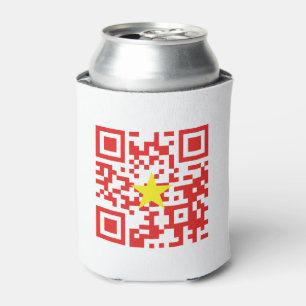 I Love Vietnam (Tôi Yêu Việt Nam) Flag QR Code Can Cooler