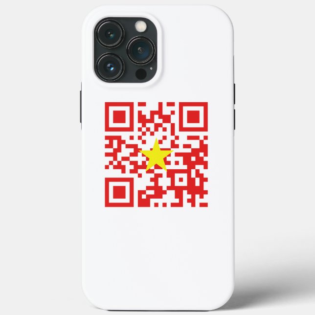 I Love Vietnam (Tôi Yêu Việt Nam) Flag QR Code Case-Mate iPhone Case (Back)