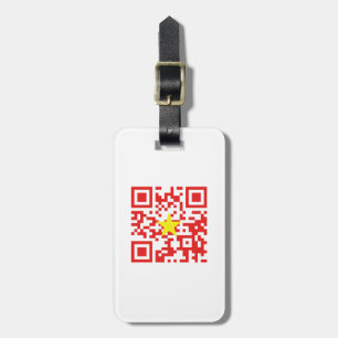 I Love Vietnam (Tôi Yêu Việt Nam) Flag QR Code Luggage Tag