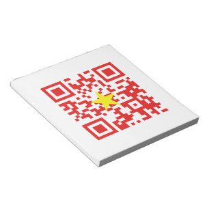 I Love Vietnam (Tôi Yêu Việt Nam) Flag QR Code Notepad
