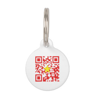 I Love Vietnam (Tôi Yêu Việt Nam) Flag QR Code Pet Tag