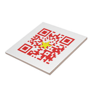 I Love Vietnam (Tôi Yêu Việt Nam) Flag QR Code Tile