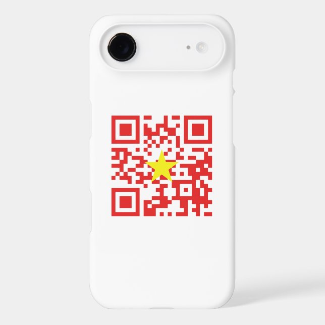 I Love Vietnam (Tôi Yêu Viêt Nam) Drapeau QR Code (Verso)