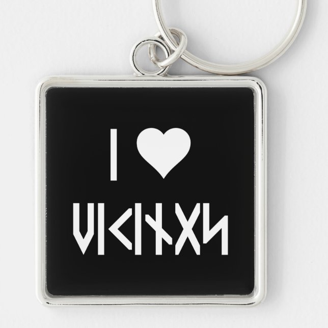 I Love Vikings Keychain (Front)