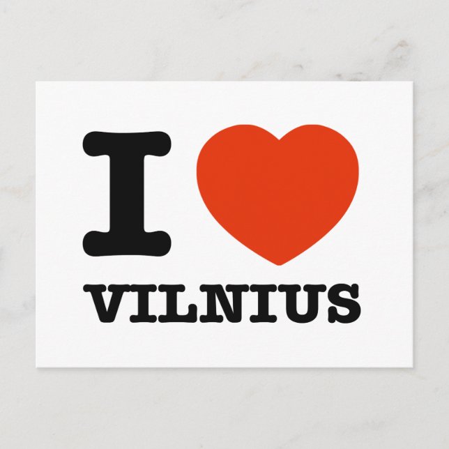 I Love Vilnius Postcard (Front)