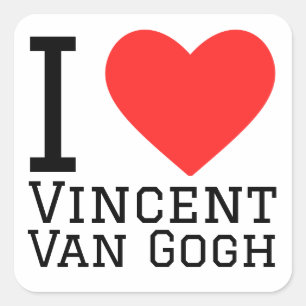 i love Vincent Van Gogh  Square Sticker