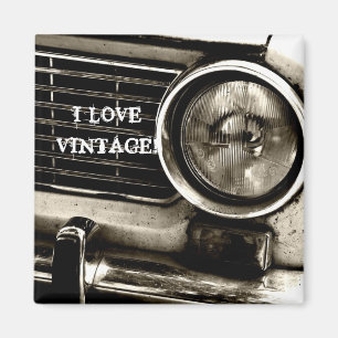 I Love Vintage Magnet