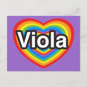 I love Viola. I love you Viola. Heart Postcard