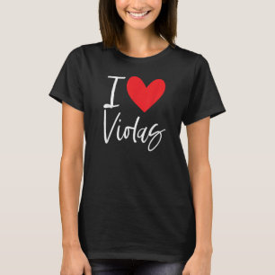 I Love Violas Flowers Seasons Violet Purple Seeds T-Shirt