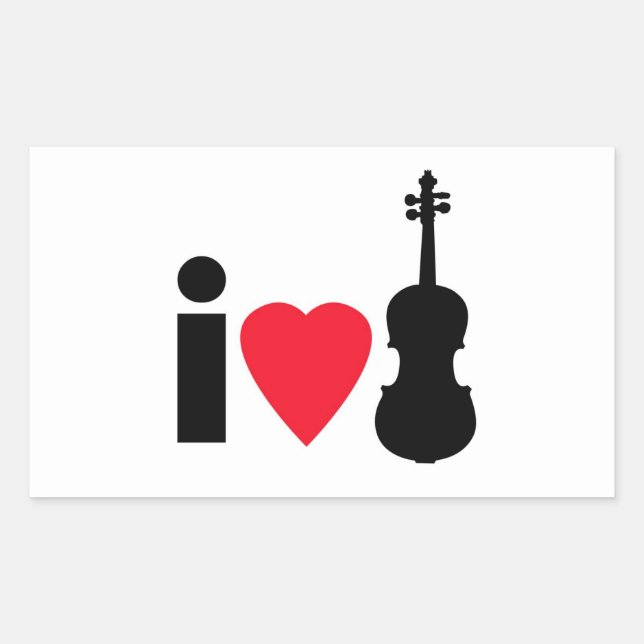 I Love Violin Sticker (Devant)