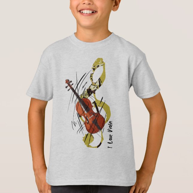 I Love Violin T-Shirt (Front)