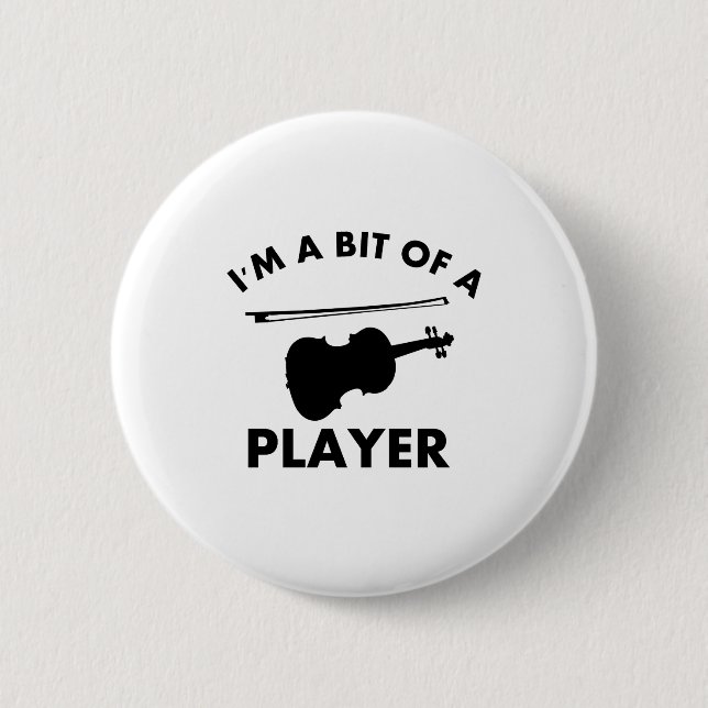I Love violins 2 Inch Round Button (Front)