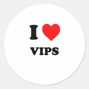 I love Vips Classic Round Sticker