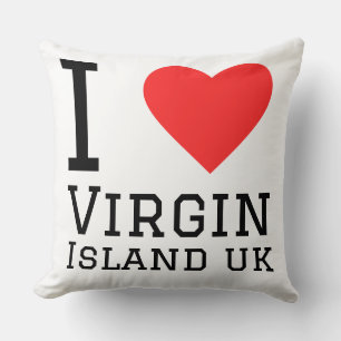 I love Virgin Islands uk Throw Pillow