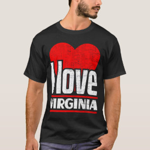 I Love Virginia Best Home State  I Heart Virginia T-Shirt