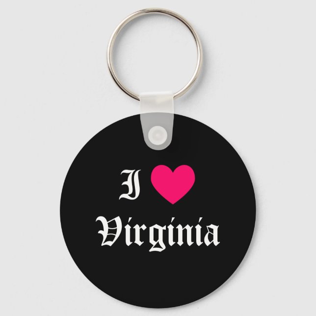 I Love Virginia Keychain (Front)