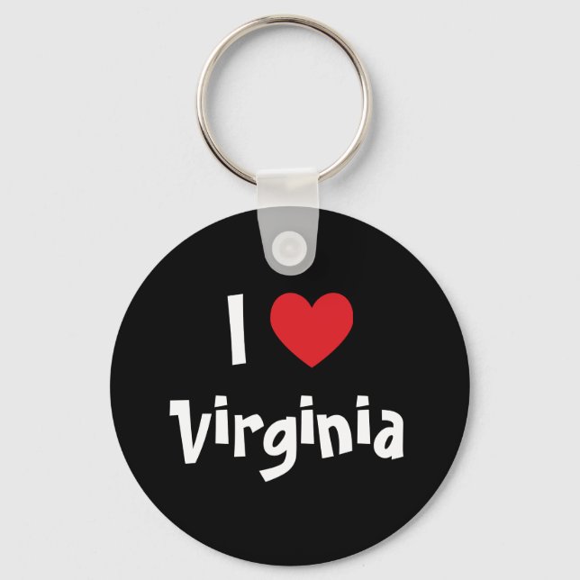 I Love Virginia Keychain (Front)
