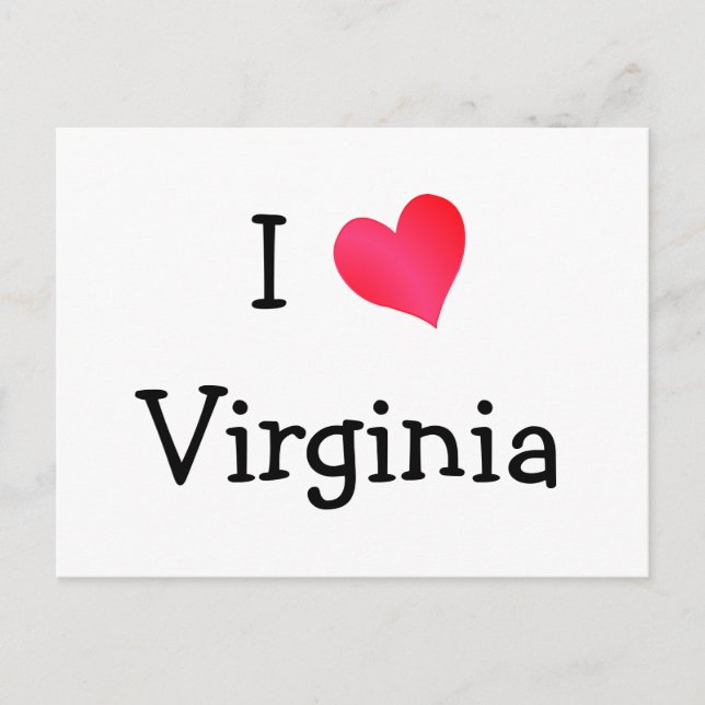 I Love Virginia Postcard (Front)