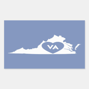 I Love Virginia State Stickers