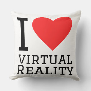 I love virtual reality throw pillow