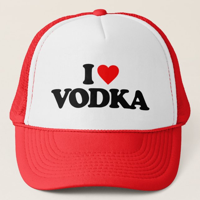 I LOVE VODKA TRUCKER HAT (Front)
