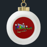 I Love Volleyball Ceramic Ball Christmas Ornament<br><div class="desc">Great tree ornament for volleyball lovers.</div>